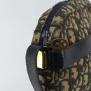 Christian Dior Trotter Canvas Shoulder Bag Navy Gold Auth 158694-15