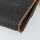Christian Dior Honeycomb Canvas Chain Shoulder Bag PVC Black Gold Auth 158695-12