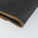 Christian Dior Honeycomb Canvas Chain Shoulder Bag PVC Black Gold Auth 158695-13