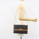 Christian Dior Honeycomb Canvas Chain Shoulder Bag PVC Black Gold Auth 158695-21