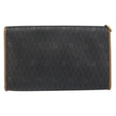 Christian Dior Honeycomb Canvas Chain Shoulder Bag PVC Black Gold Auth 158695-3
