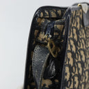 Christian Dior Trotter Canvas Shoulder Bag Navy Gold Auth 158697-15