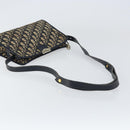 Christian Dior Trotter Canvas Shoulder Bag Navy Gold Auth 158697-7