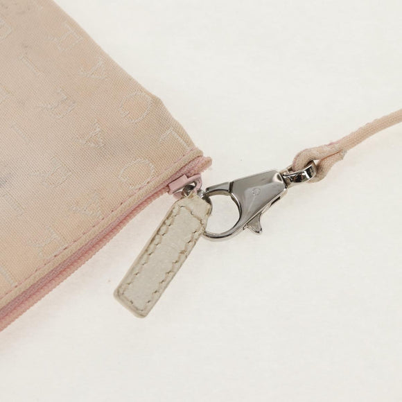 BVLGARI Logo Mania Tote Bag Canvas Leather Beige Silver Auth 158698