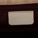 BVLGARI Logo Mania Tote Bag Canvas Leather Beige Silver Auth 158698-23