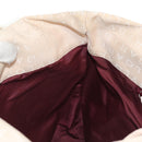 BVLGARI Logo Mania Tote Bag Canvas Leather Beige Silver Auth 158698-24