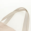 BVLGARI Logo Mania Tote Bag Canvas Leather Beige Silver Auth 158698-14