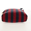 PRADA Tote Bag Nylon 2way Red Navy gold Auth 158700-6