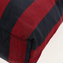 PRADA Tote Bag Nylon 2way Red Navy gold Auth 158700-21
