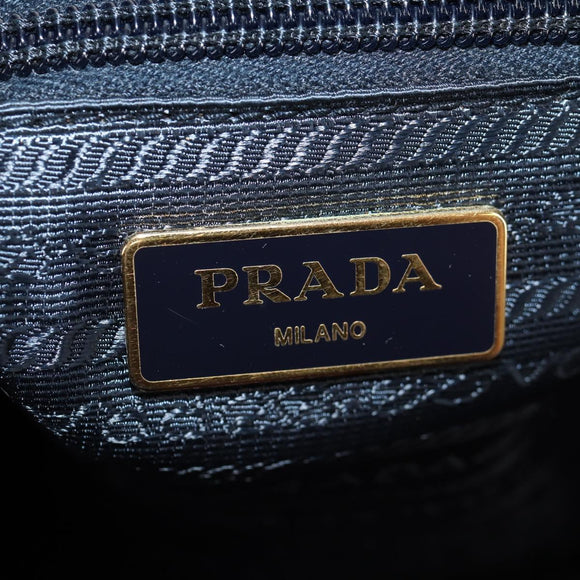 PRADA Tote Bag Nylon 2way Red Navy gold Auth 158700