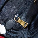 PRADA Tote Bag Nylon 2way Red Navy gold Auth 158700-25