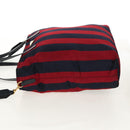 PRADA Tote Bag Nylon 2way Red Navy gold Auth 158700-4
