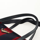 PRADA Tote Bag Nylon 2way Red Navy gold Auth 158700-9