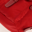 PRADA Backpack Nylon Red Gold Auth 158701V-18