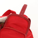 PRADA Backpack Nylon Red Gold Auth 158701V-23
