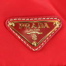 PRADA Backpack Nylon Red Gold Auth 158701V-26