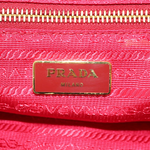PRADA Backpack Nylon Red Gold Auth 158701V