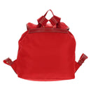 PRADA Backpack Nylon Red Gold Auth 158701V-2