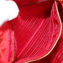 PRADA Backpack Nylon Red Gold Auth 158701V-33