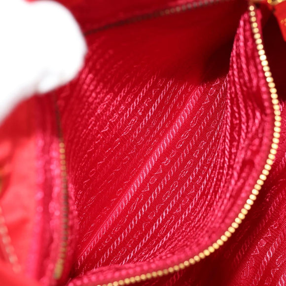 PRADA Backpack Nylon Red Gold Auth 158701V