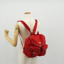 PRADA Backpack Nylon Red Gold Auth 158701V-34