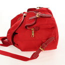 PRADA Backpack Nylon Red Gold Auth 158701V-3