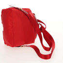 PRADA Backpack Nylon Red Gold Auth 158701V-8