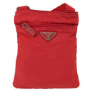 PRADA Shoulder Bag Nylon Red Auth 158704-13