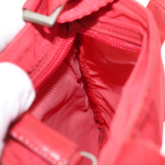 PRADA Shoulder Bag Nylon Red Auth 158704