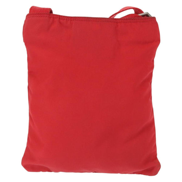 PRADA Shoulder Bag Nylon Red Auth 158704