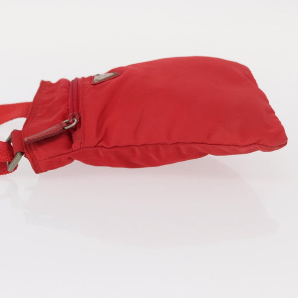 PRADA Shoulder Bag Nylon Red Auth 158704