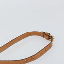 CELINE Macadam Canvas Hand Bag PVC Leather 2way Brown Gold Auth 158705-15