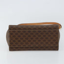 CELINE Macadam Canvas Hand Bag PVC Leather 2way Brown Gold Auth 158705-5