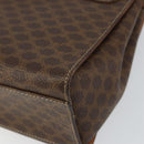 CELINE Macadam Canvas Hand Bag PVC Leather 2way Brown Gold Auth 158705-18