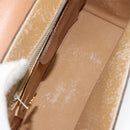 CELINE Macadam Canvas Hand Bag PVC Leather 2way Brown Gold Auth 158705-10