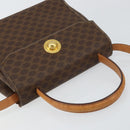 CELINE Macadam Canvas Hand Bag PVC Leather 2way Brown Gold Auth 158705-6