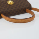 CELINE Macadam Canvas Hand Bag PVC Leather 2way Brown Gold Auth 158705-7