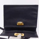 Salvatore Ferragamo Gancini Tote Bag Leather 2way Purple Gold Auth 158711-20