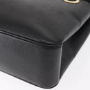 Salvatore Ferragamo Gancini Tote Bag Leather Black Gold Auth 158712-11