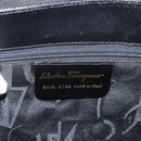 Salvatore Ferragamo Gancini Tote Bag Leather Black Gold Auth 158712-16