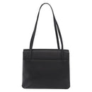 Salvatore Ferragamo Gancini Tote Bag Leather Black Gold Auth 158712-3