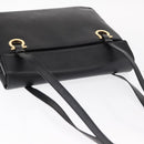 Salvatore Ferragamo Gancini Tote Bag Leather Black Gold Auth 158712-6