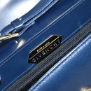 GIVENCHY Hand Bag Leather 2way Navy Gold Auth 158713-18