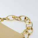 Salvatore Ferragamo Chain Hand Bag Leather Beige Gold Auth 158714-8