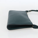 Salvatore Ferragamo Gancini Accessory Pouch Leather Green Silver Auth 158715-4