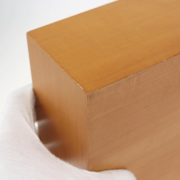 HERMES Large Desk Box Wood Beige Auth 158716M