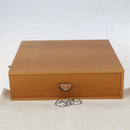 HERMES Large Desk Box Wood Beige Auth 158716M-12