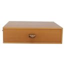 HERMES Large Desk Box Wood Beige Auth 158716M-13