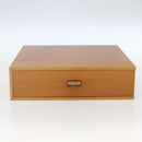 HERMES Large Desk Box Wood Beige Auth 158716M-3