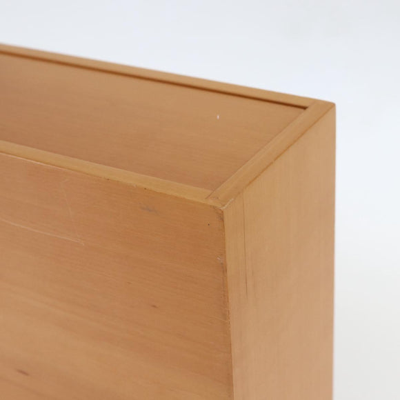 HERMES Large Desk Box Wood Beige Auth 158716M